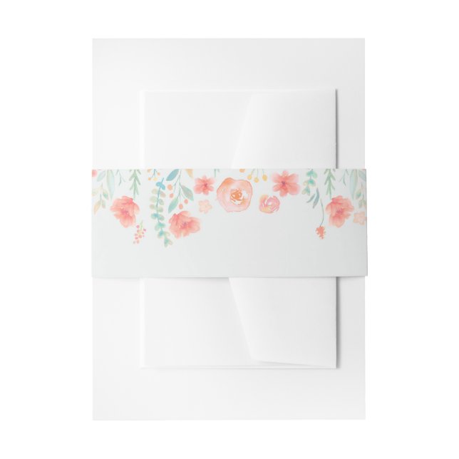 Hochzeit von Aquarellfarben Einladungsbanderole (Vorderseite Beispiel)