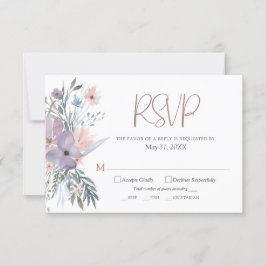 Hochzeit von Aquarellfarben RSVP Karte