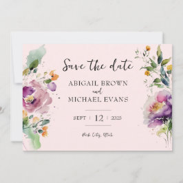 Hochzeit von Aquarellpinsel Save The Date