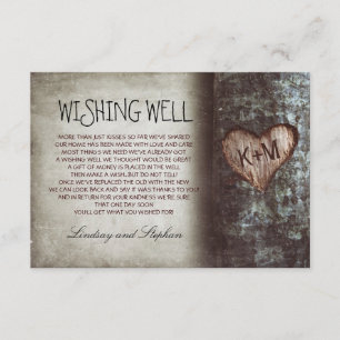 Hochzeit von Bäumen, die gut rustikale Karten wüns