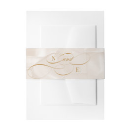 Hochzeit von Beige & Terracotta Einladungsbanderole