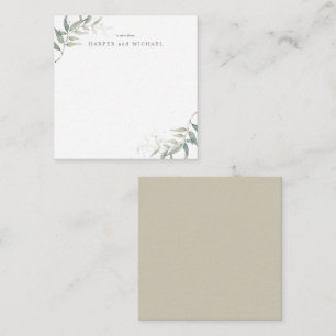 Hochzeit von Blattblättern Mitteilungskarte