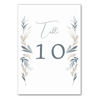 Hochzeit von Blattwerk Tischnummer