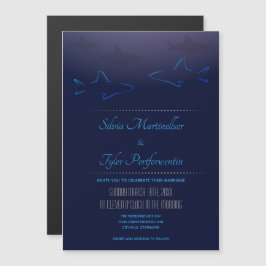 Hochzeit von Blauem Ozean Magneteinladung