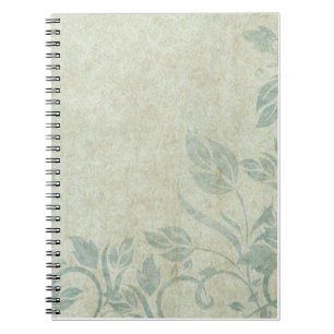 Hochzeit von Blauem Vintagem Blumenstrauß Notizblock