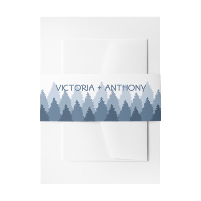 Hochzeit von Blauwald Einladungsbanderole (Vorderseite Beispiel)