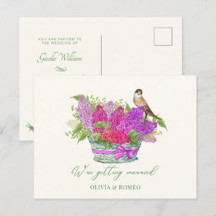Hochzeit von Blume Postkarte