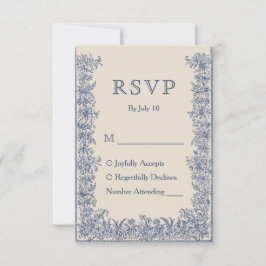 Hochzeit von Blumen RSVP Karte
