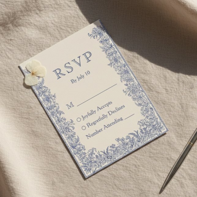 Hochzeit von Blumen RSVP Karte (Von Creator hochgeladen)
