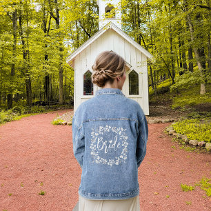 Hochzeit von Blumenschurken Jeansjacke