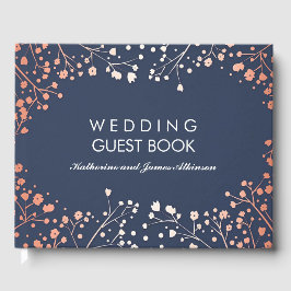 Hochzeit von Blüten und Gipskräutern der Marine Gästebuch