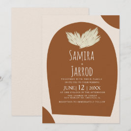 Hochzeit von Bohemischen handgezogenen Naturpfeile Einladung