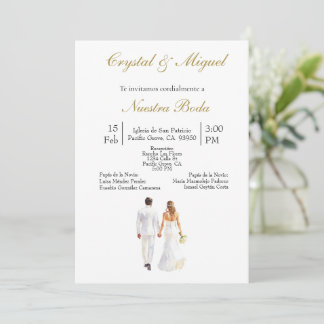 Hochzeit von Braut und Bräutigam Einladung