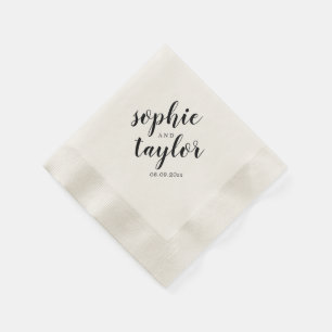 Hochzeit von Braut und Groom Serviette