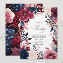 Hochzeit von Burgund, Marine und Blush Boho