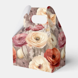 Hochzeit von Burgundy Cream Spring Flowers Geschenkschachtel