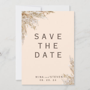 Hochzeit von Creamy Pampas Save The Date