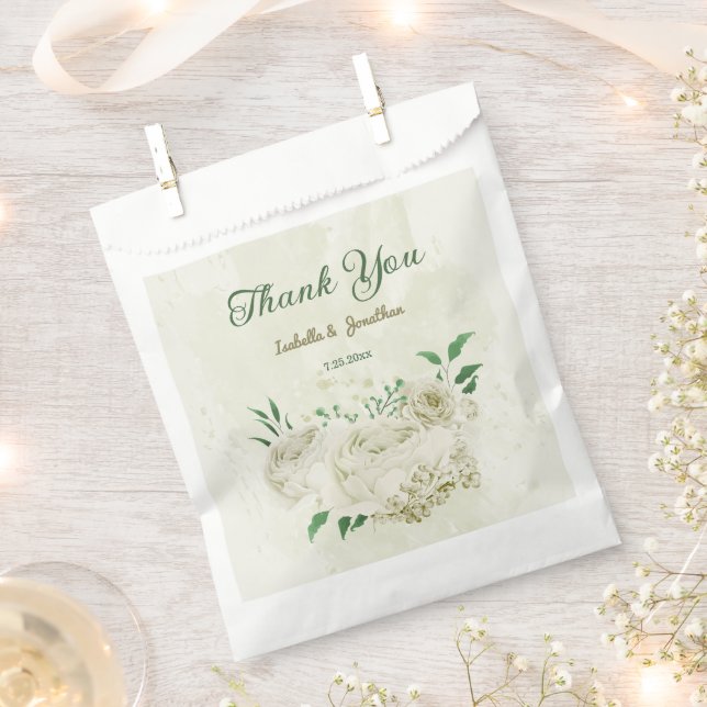 Hochzeit von Elfenbein-Blume Geschenktütchen (Ausgeschnitten)