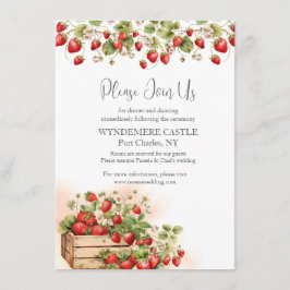 Hochzeit von Erdbeeren Begleitkarte