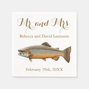 Hochzeit von Fischereiforellen Serviette