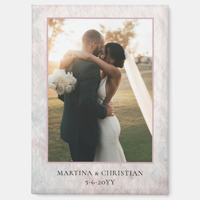 Hochzeit von Foto Gefallen Magnet (Vorderseite)