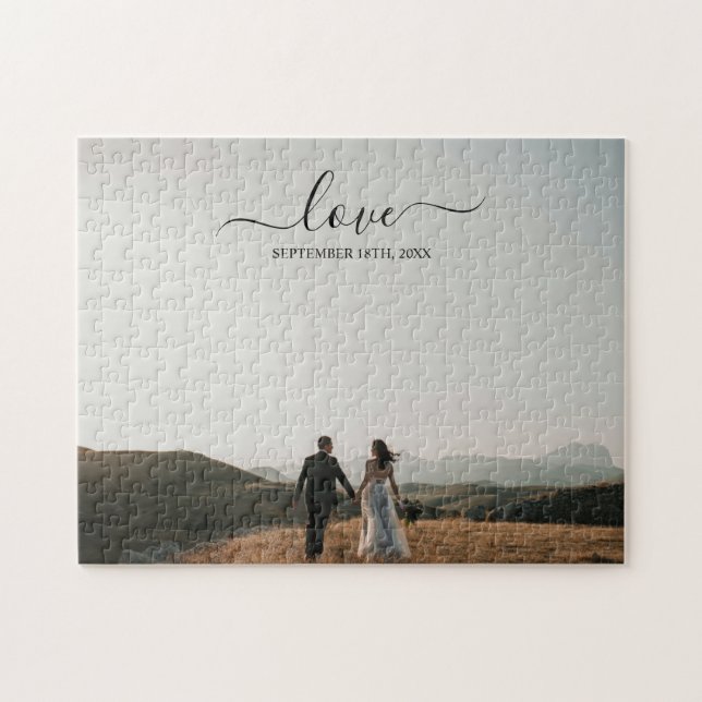 Hochzeit von Foto Memory Liebe Puzzle (Horizontal)