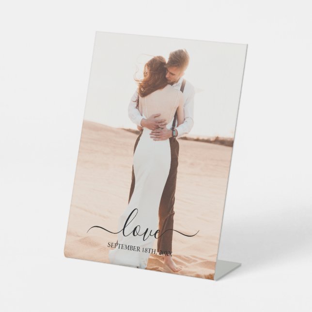 Hochzeit von Foto Memory Liebe Sockelschild (Vorderseite)