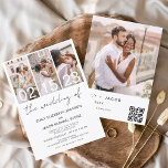 Hochzeit von Foto QR-Code Hochzeit Einladung<br><div class="desc">Die Hochzeit von modernen eleganten QR-Code,  Vier (4) Foto Collage und große Datum Minimalistisch Hochzeit Einladung. Die Einladungskarten für Hochzeiten enthalten eine moderne Typografie,  die elegant,  einfach und modern zu bedienen ist,  nachdem Sie minimalistisch einfache Hochzeitsfeier.</div>