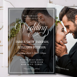 Hochzeit von Fotos Doppelseitige Einladung