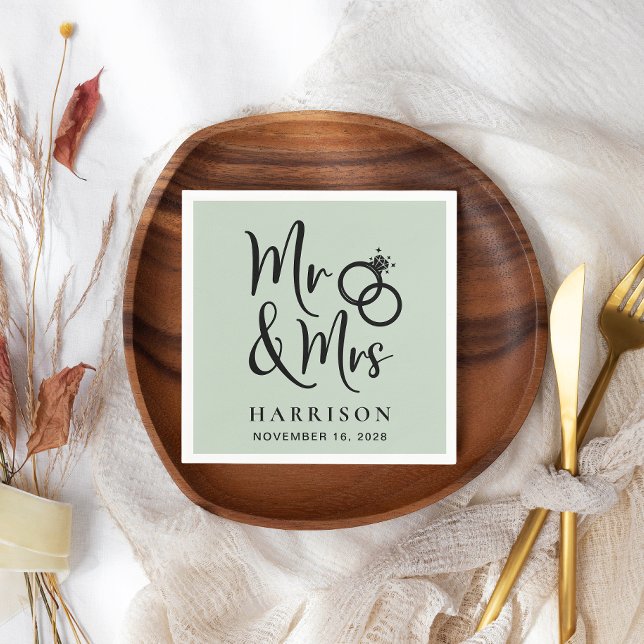 Hochzeit von Frau Sage Green Serviette (Von Creator hochgeladen)