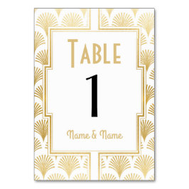 Hochzeit von Gatsby Tischnummer in den 1920er Jahr