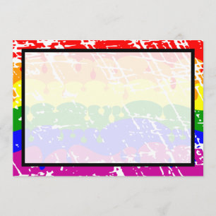 Hochzeit von Gay Rainbow Freedom Flag Sichern das Save The Date