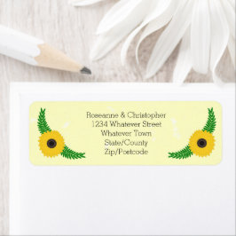 Hochzeit von gelbfarbenen Sonnenblumen