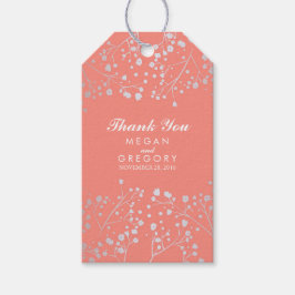 Hochzeit von Gipskraut und Korallenwald Geschenkanhänger