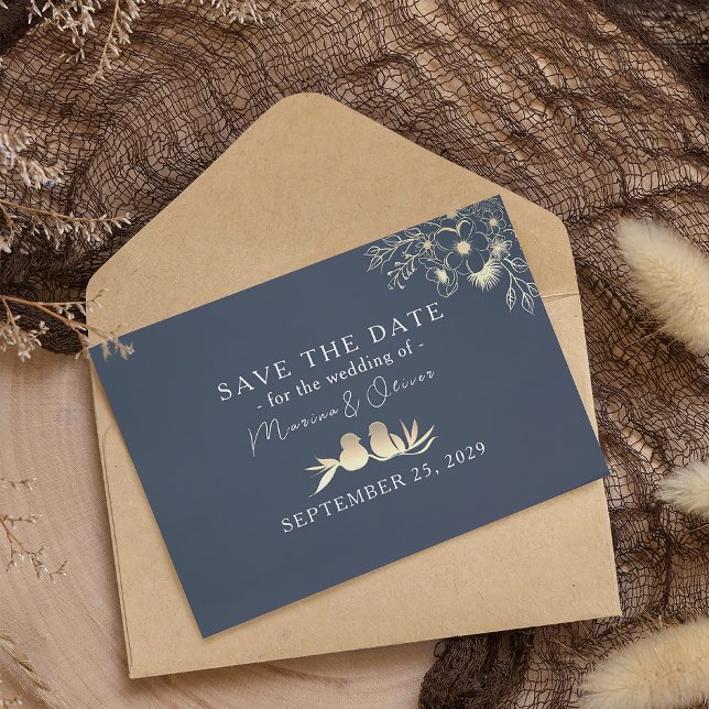 Hochzeit von Gold und Navy Save The Date (Von Creator hochgeladen)