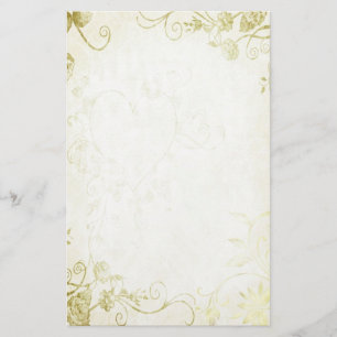 Hochzeit von Gold Vintage Briefpapier