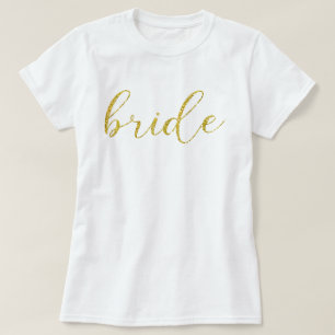 Hochzeit von Goldbride-Glitzer T-Shirt