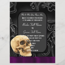 Hochzeit von Gothic Skull und Black Damask