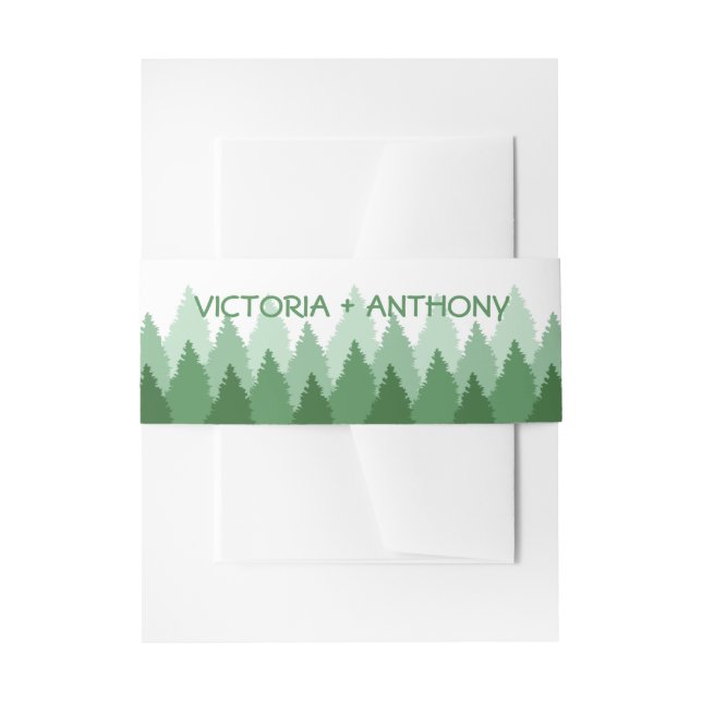 Hochzeit von Grünwald Einladungsbanderole (Vorderseite Beispiel)