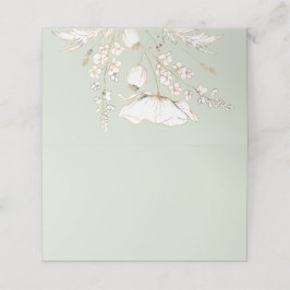 Hochzeit von handgezogenen Wildblumen Platzkarte