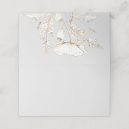 Hochzeit von handgezogenen Wildblumen Platzkarte