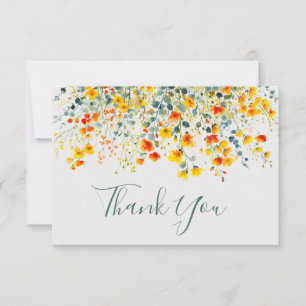 Hochzeit von hellen Wasserfarben Dankeskarte