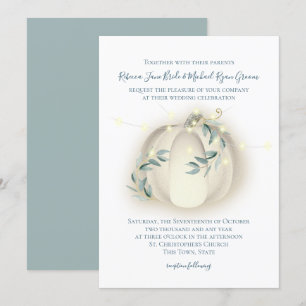 Hochzeit von Kürbisweilen und Lichtern Einladung