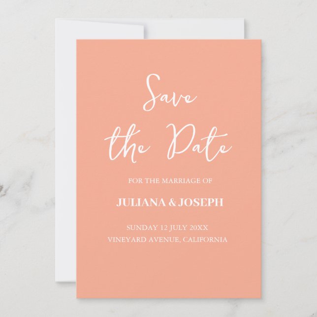 Hochzeit von lässigen Skriptpten Save The Date (Vorderseite)