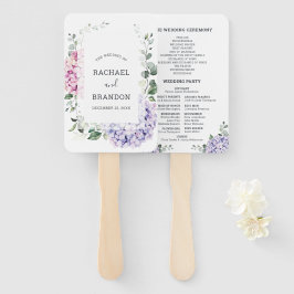 Hochzeit von leichten Blaupinkfarbenen Hydrangeas  Fächer