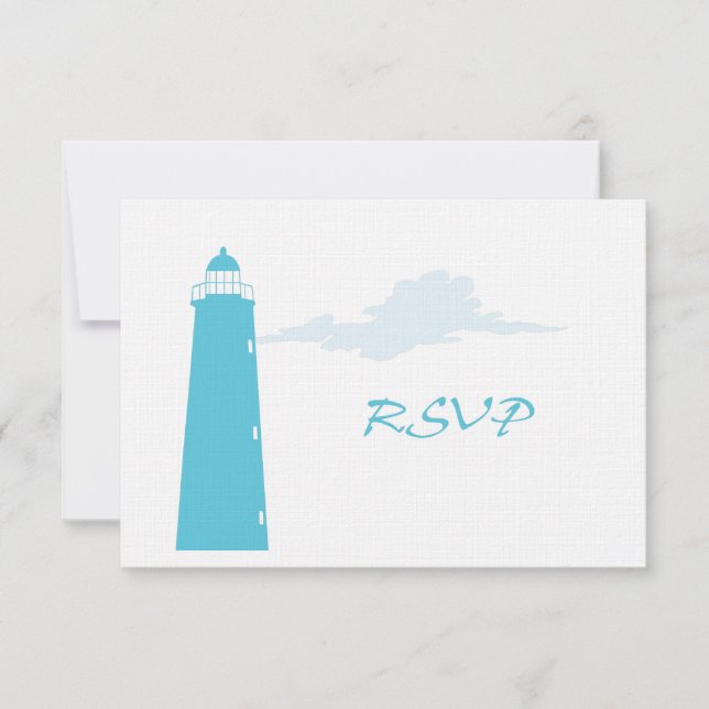 Hochzeit von Leuchtturm RSVP (Vorderseite)