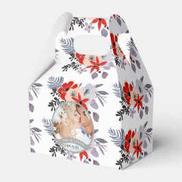 Hochzeit von lila Rot Rosa Blumenkraut Geschenkschachtel