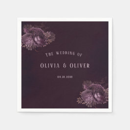 Hochzeit von lila und Rose Serviette