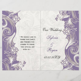 Hochzeit von lila und weißen Blumen