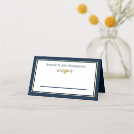Hochzeit von Marine und Gold Platzkarte